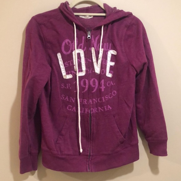 OLD NAVY Women’s Pink Zip Up Hoodie Size Medium - Picture 3 of 5